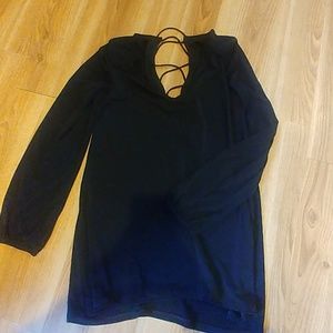 Express lace up back size small